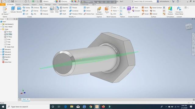 Autodesk Inventor 2D and 3D Nut and Bolt basic works knowledge 2020 Tutorial смотреть онлайн
