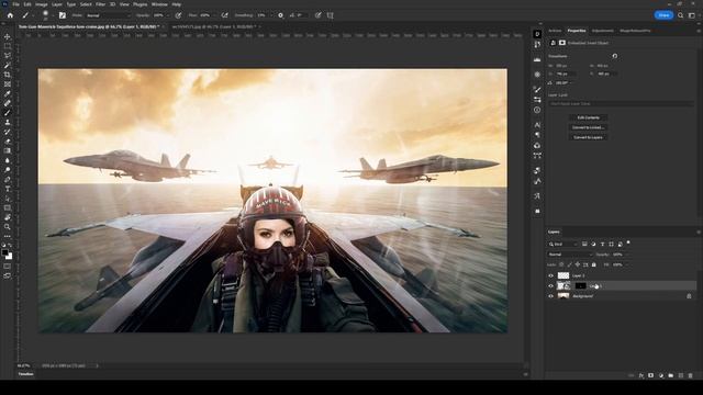 I replaced Tome Cruise with Kim Kardashian in Top Gun Maverick Poster using Photoshop Speed Art смотреть онлайн