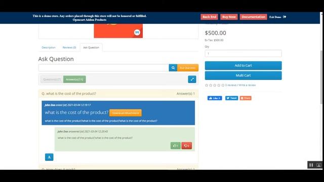 OpenCart Product Question Answer Plugin - Working Overview смотреть онлайн