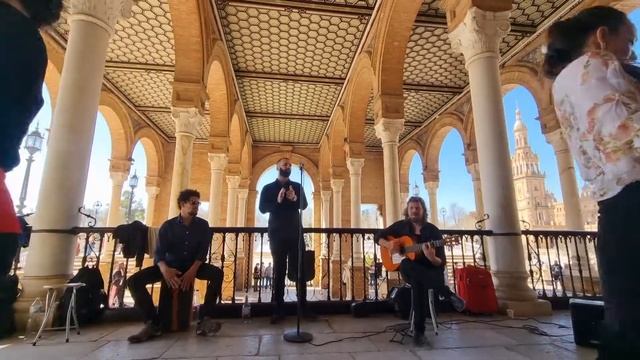 PLAZA España de Sevilla. Flamenco. Baile de Sevillanas. 1 de marzo de 2022 смотреть онлайн