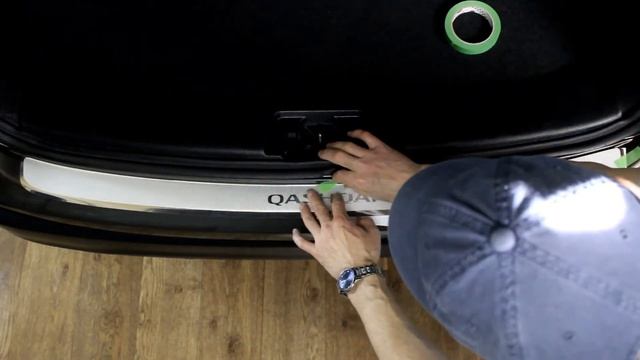 Наклейка на задний бампер для Nissan Qashqai 2 (Ниссан Кашкай) смотреть онлайн