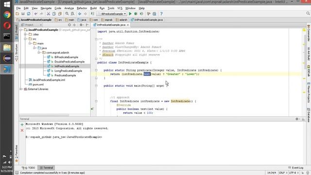 ESpark Adarsh Java8 Int Predicate Example смотреть онлайн