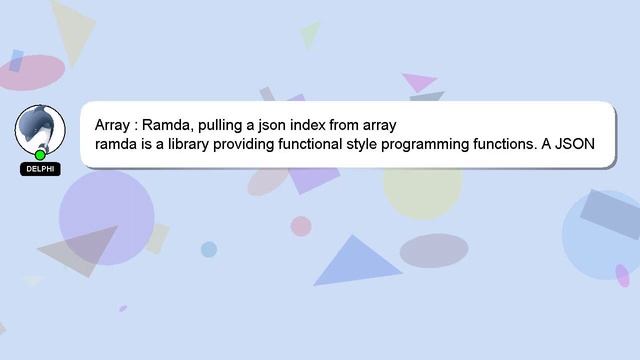 Array : Ramda, pulling a json index from array смотреть онлайн