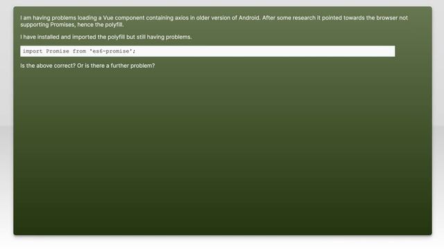 Importing the es6-promise polyfill into Vue.js смотреть онлайн