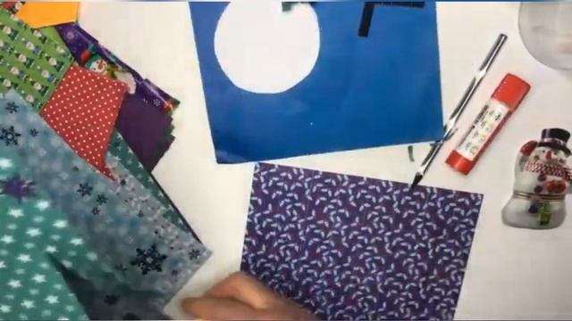 Аппликация Снеговик смотреть онлайн