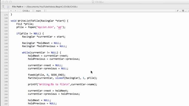 Beginning C Programming - Part 58 - Read/Write Linked Lists to File смотреть онлайн