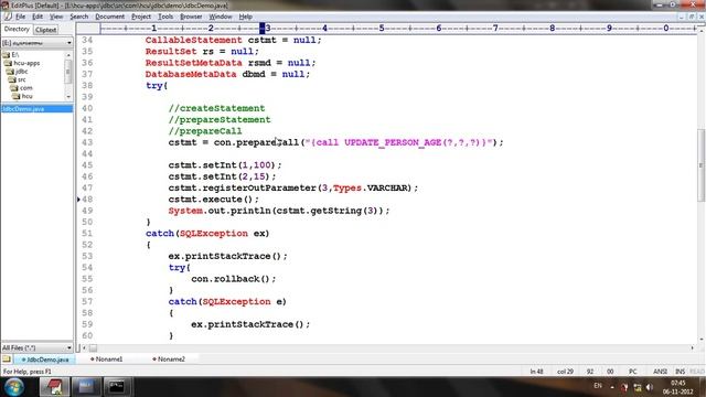 JDBC-Stored Procedure, Connection Pooling on 06-11-2012 смотреть онлайн