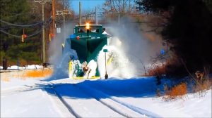 snow train Снегоуборочный поезд. Освобождение от снежного плена. Сугробы.
