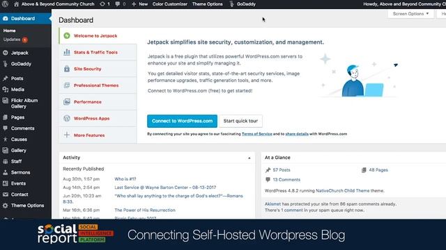 Connecting Self Hosted Wordpress Blogs - Video Tutorial - Social Report смотреть онлайн