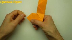 Оригами #собака из бумаги.