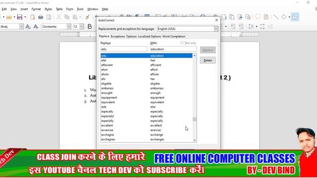 LibreOffice writer tutorial 37 tools menu part 2 || in hindi || by dev bind || technical dev смотреть онлайн