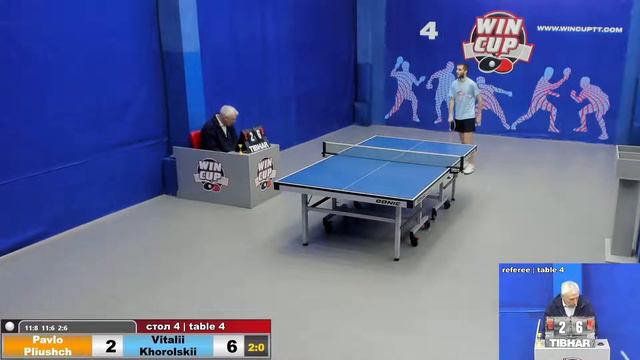 10:30 Плющ Павел 2-3 Хорольский Виталий  стол 4  ЮГ-1  26.04.22