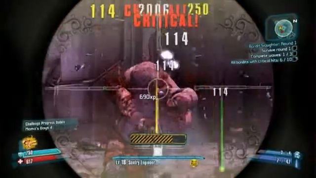 Bandit Slaughter Round 1 - Guide Gameplay - Commando - Borderlands 2 смотреть онлайн