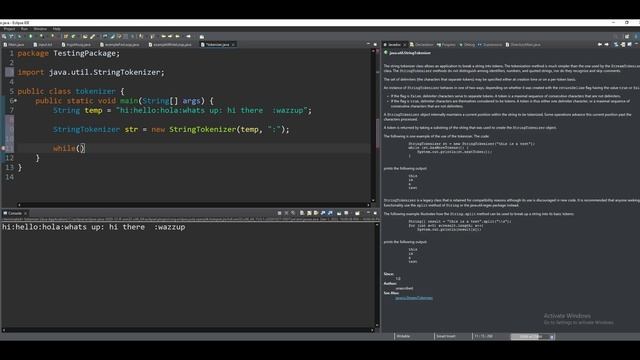 JAVA || How to use StringTokenizer class: delimiters, reading strings and breaking them apart смотреть онлайн