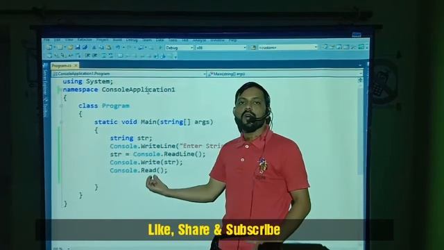 Enter string through keyboard using ReadLine() смотреть онлайн