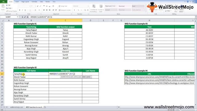 MID Excel Function (Formula, Example) | How to Use MID Function? смотреть онлайн