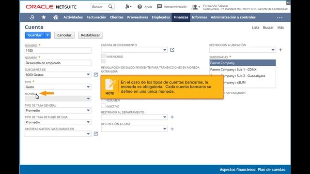 Oracle NETSUITE - Plan de Cuentas смотреть онлайн