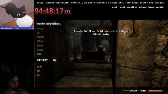 speedrun to ALL UNIQUE QUESTS on SURVIVAL | Skyrim Anniversary смотреть онлайн