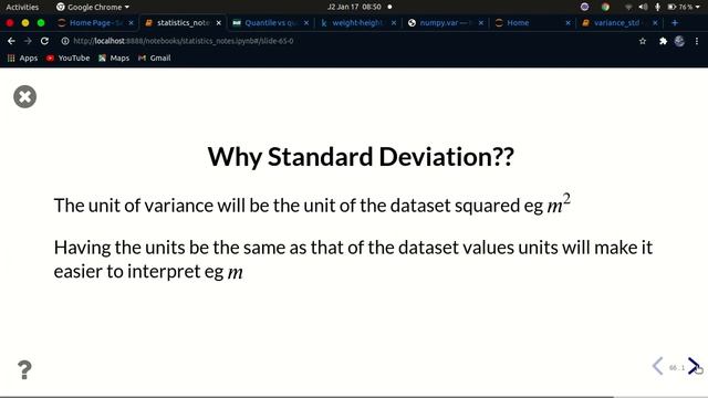 How to calculate standard deviation in numpy | Introduction to statistics for data science смотреть онлайн