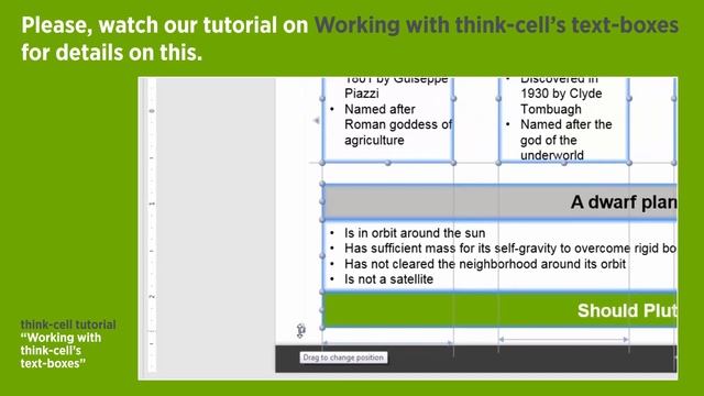 think-cell's table (think-cell tutorials) смотреть онлайн