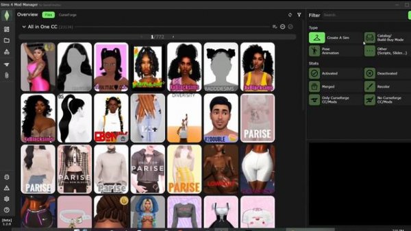 The ULTIMATE Sims 4 Mod Manager w/ Curseforge integration