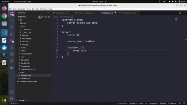 Docker Compose - Deploy Django with Nginx and MySql services