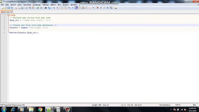 Create File with Dynamic PHP Code in PHP смотреть онлайн