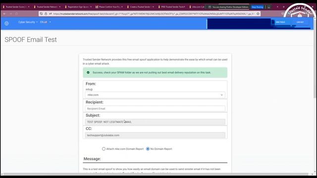 How to send test SPOOF emails using Trusted Sender Score смотреть онлайн