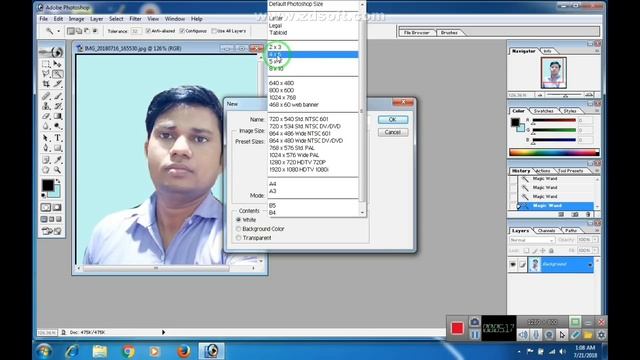 Passport size photo in photoshop 7.0 hindi video смотреть онлайн