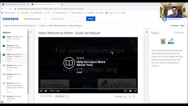 Lecture 2 - Programming for Everybody (Getting Started with Python) Week 1 Part 1 - Arabic narratio смотреть онлайн