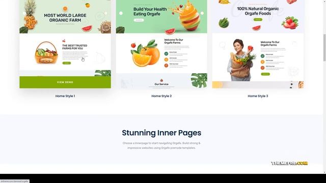 Orgafe - Organic Food WordPress Theme organic food vegetable store Website Builder смотреть онлайн