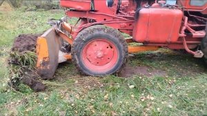 Экскаватор ЮМЗ - планировка участка