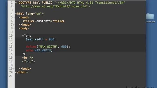 037 Постоянные (Lynda.com) Изучаем php смотреть онлайн