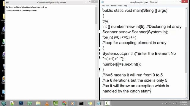 Array OutOfBound Exception смотреть онлайн