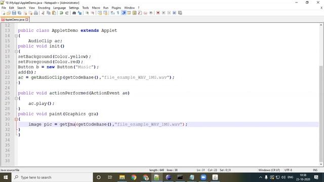 Java Applets Adding Image, Audio, ActionListeners, Components смотреть онлайн