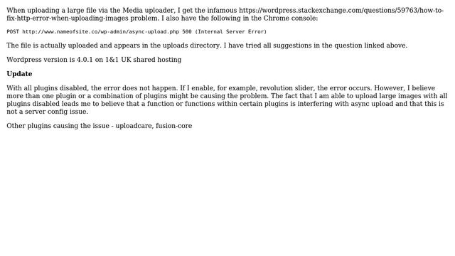 Wordpress: upload_async.php returns 500 error (2 Solutions!!) смотреть онлайн