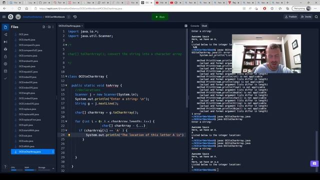 OCE Java I - char[] toCharArray() смотреть онлайн