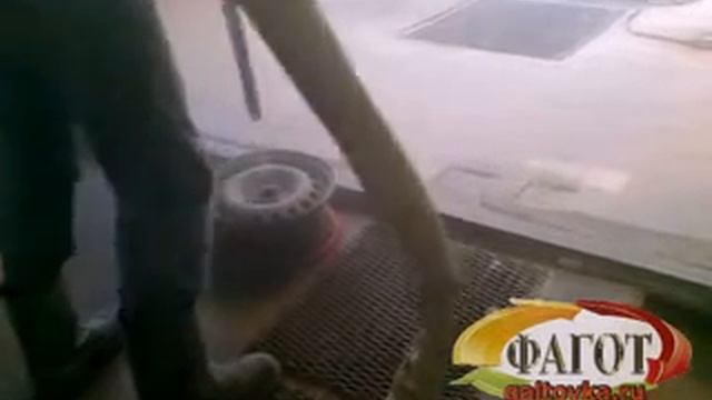 Термобластинг. Диск стальноЙ одновременная очистка и покраска 3 мин 30 сек смотреть онлайн