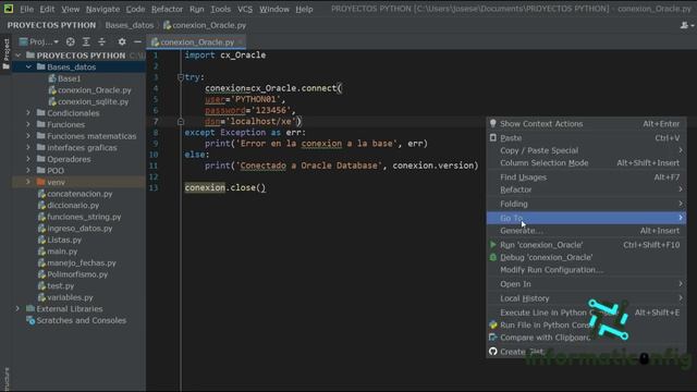 Curso de Python desde cero para principiantes | CONECTAR PYTHON A ORACLE, (video 40) смотреть онлайн