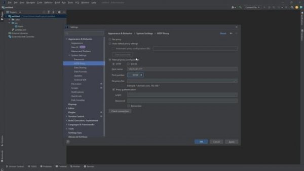 Step-by-step proxy settings for IntelliJ