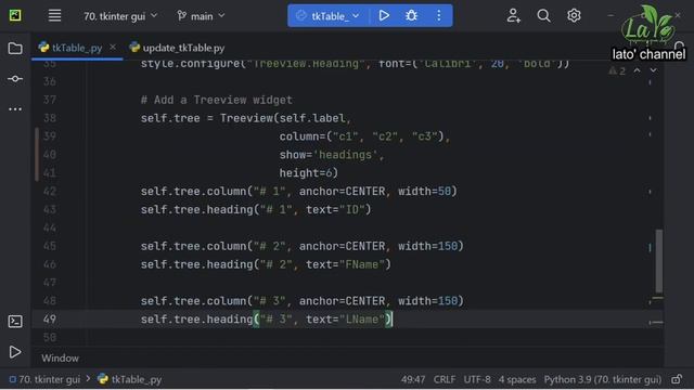 L4: hướng dẫn Treeview "table" cho tkinter 2023 "life" смотреть онлайн