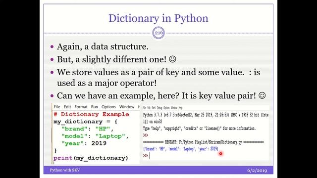 Session 21 : Data Structures - Dictionary, Zip and Enumerate in Python смотреть онлайн