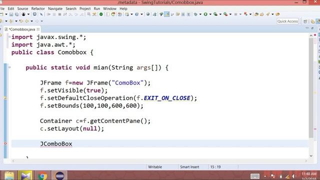Java Swing(urdu/hindi)-21- JComboBox-01- Creating a DropDown menu in Java смотреть онлайн