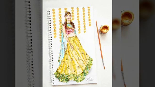 Beautiful Creative Dress Designing & Detailing Ideas with Sketches смотреть онлайн