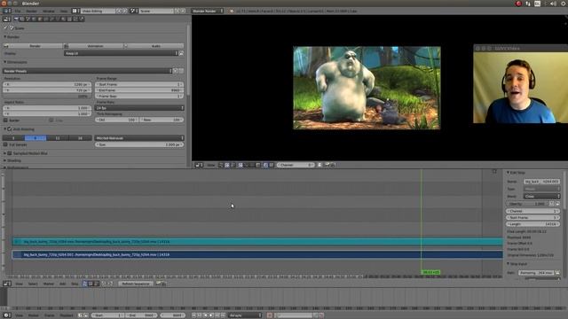 3 - Blender Video Editing (Move Around Sequencer / Render Frame Range) смотреть онлайн