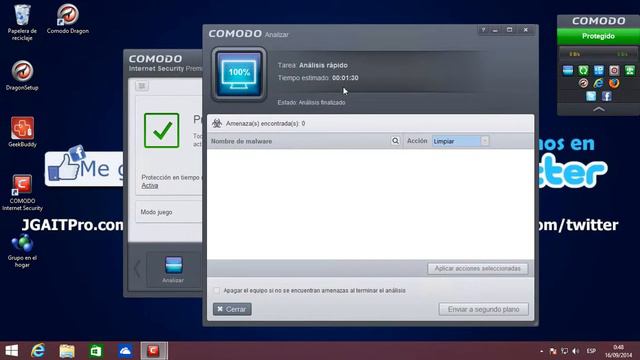 COMODO Internet Security - Analisis en busca de amenazas смотреть онлайн