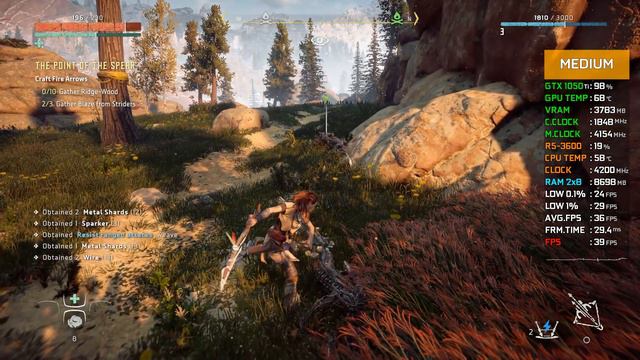 Horizon Zero Dawn | GTX 1050 Ti + Ryzen 5 3600 | Low vs. Medium vs. High vs. Ultra | 1080p смотреть онлайн