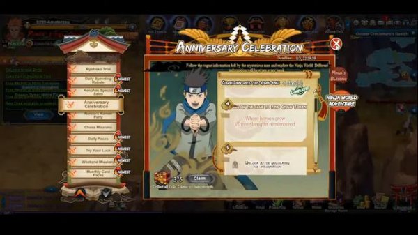 Find Gold Token (Alt) - Event Anniversary Celebration | Naruto Online
