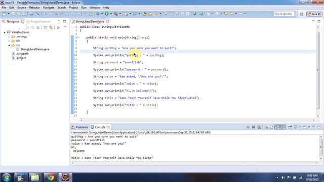 What is a Java String Literals? | Java Tutorial смотреть онлайн