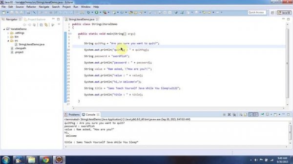 What is a Java String Literals? | Java Tutorial
